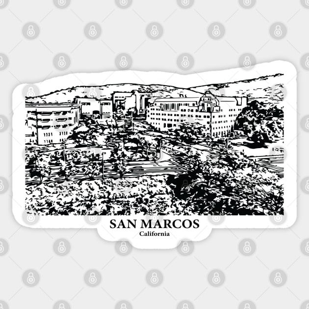 San Marcos - California Sticker by Lakeric
